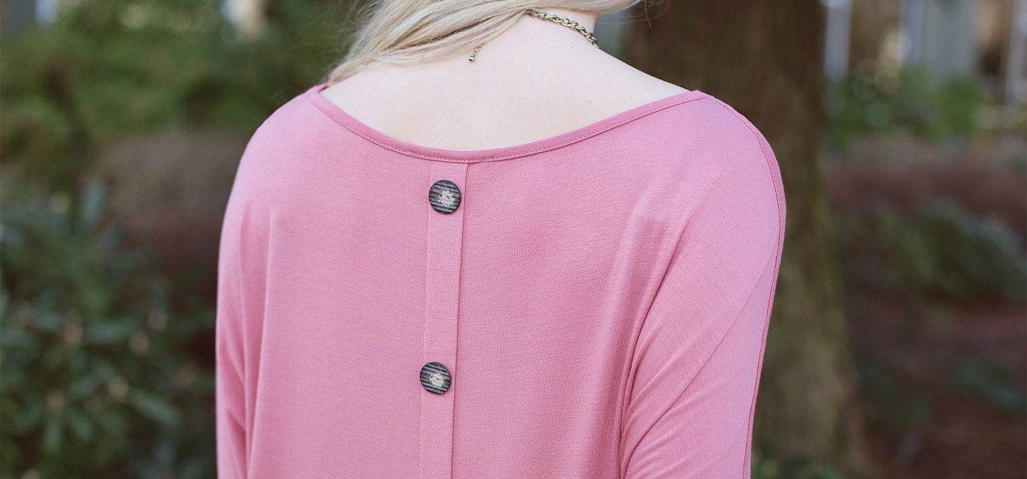 Silver Icing Back Button Tunic