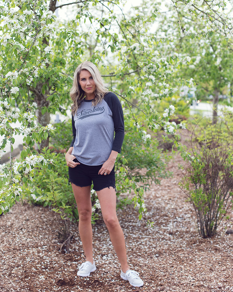 Silver Icing Baseball Tee