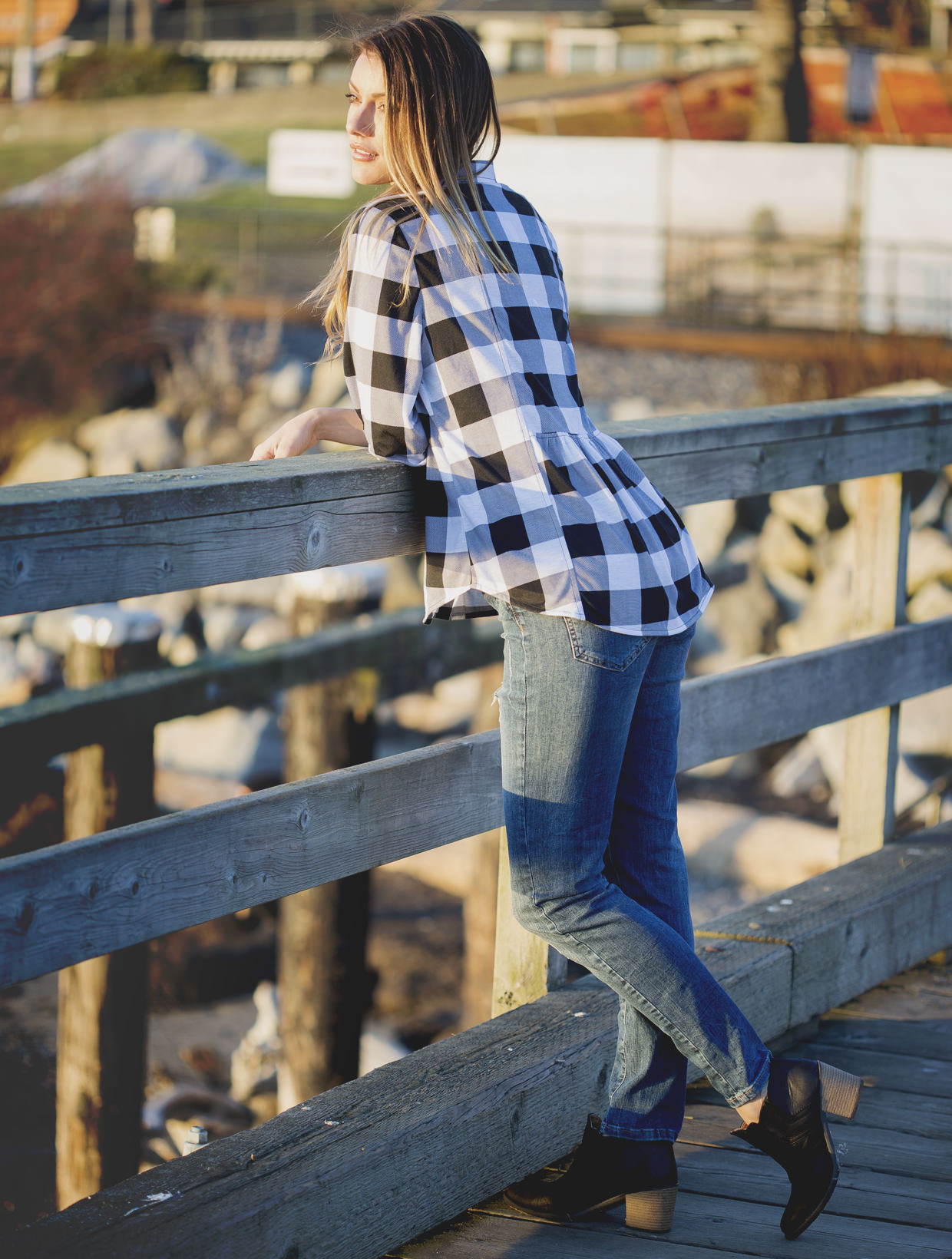 Silver Icing Shania Plaid Shirt