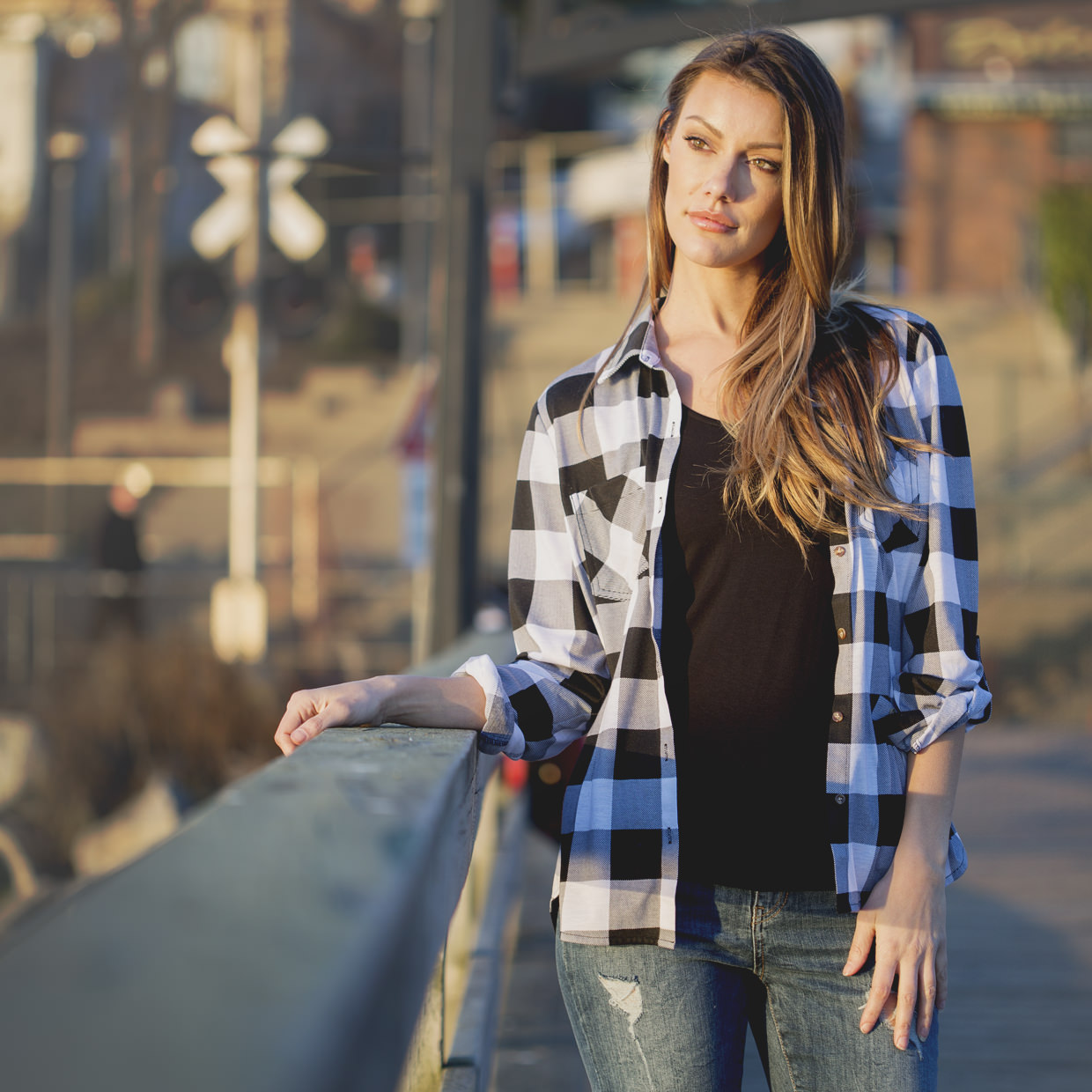 Silver Icing Shania Plaid Shirt