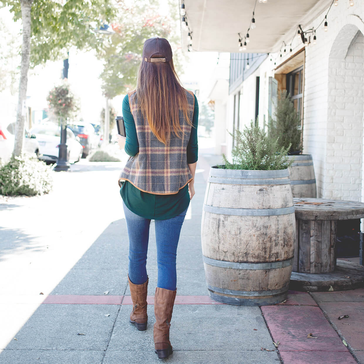 Plaid Vest Looks from Fall to Winter