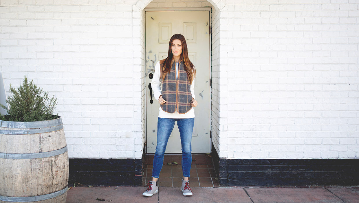 Plaid Vest Looks from Fall to Winter