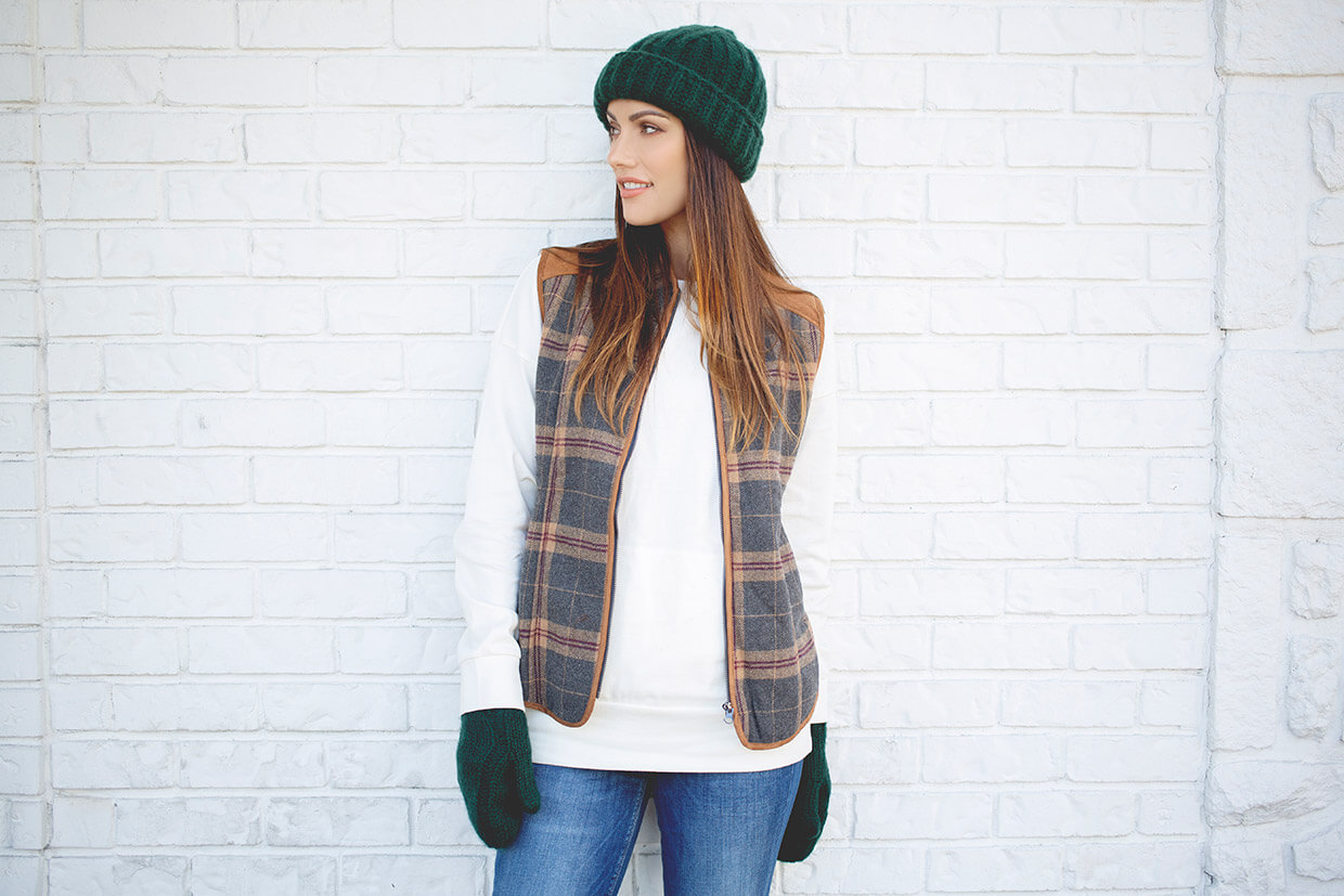 Plaid Vest Looks from Fall to Winter