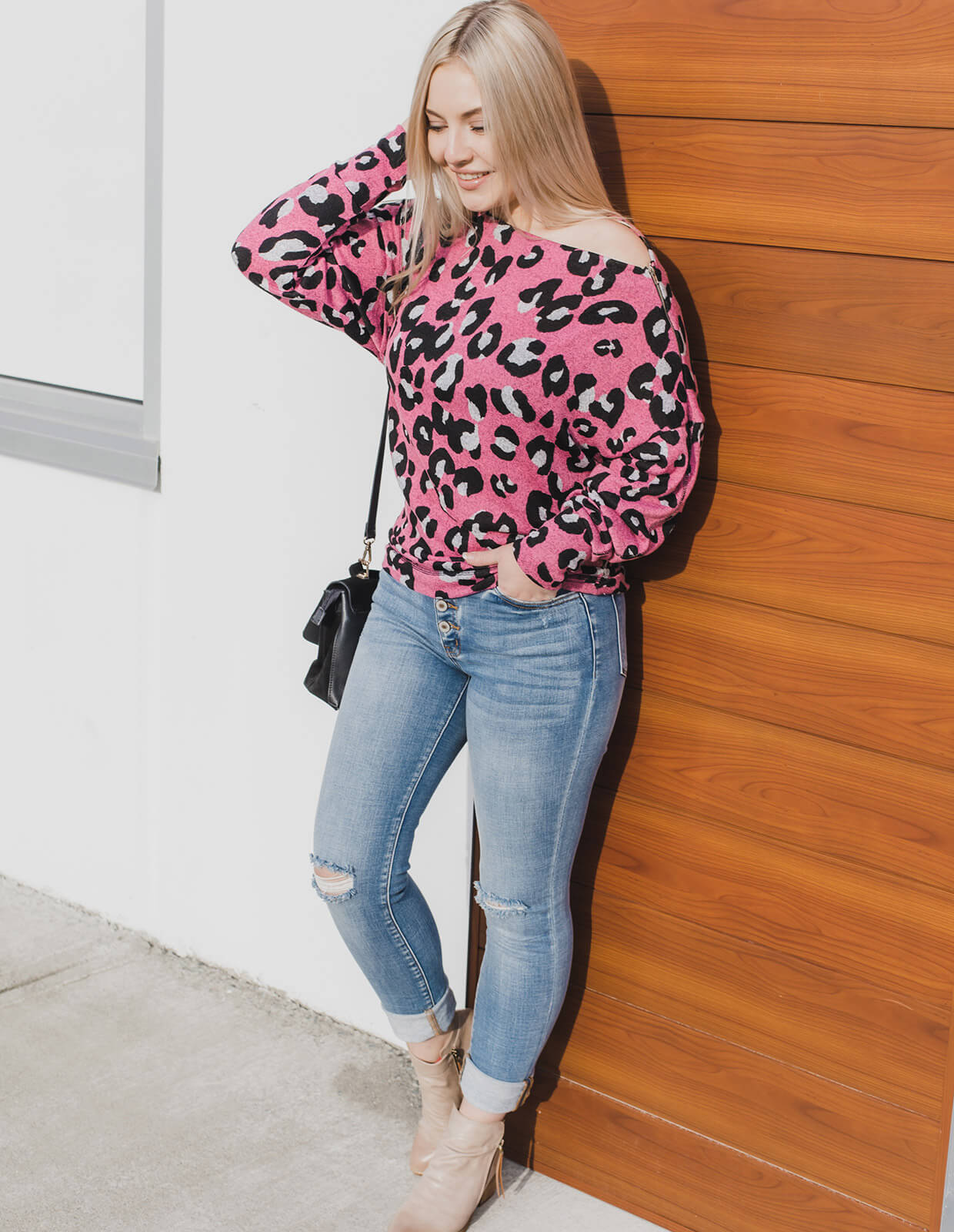 Silver Icing Name It to Win It Spotlight: Leopard Off the Shoulder Top