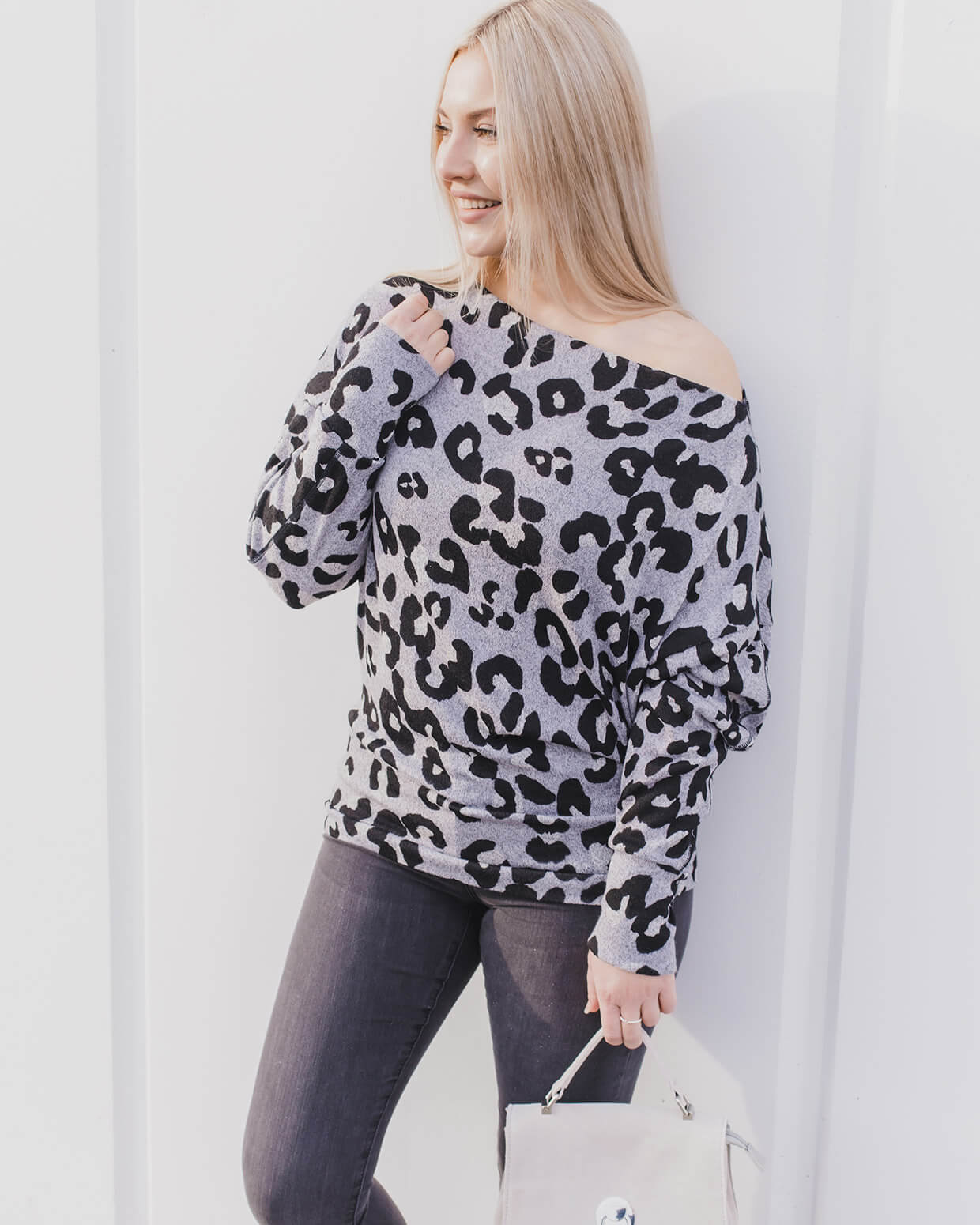 Silver Icing Name It to Win It Spotlight: Leopard Off the Shoulder Top