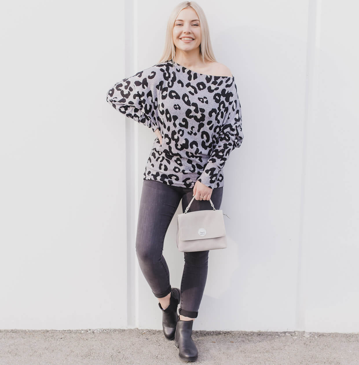 Silver Icing Name It to Win It Spotlight: Leopard Off the Shoulder Top