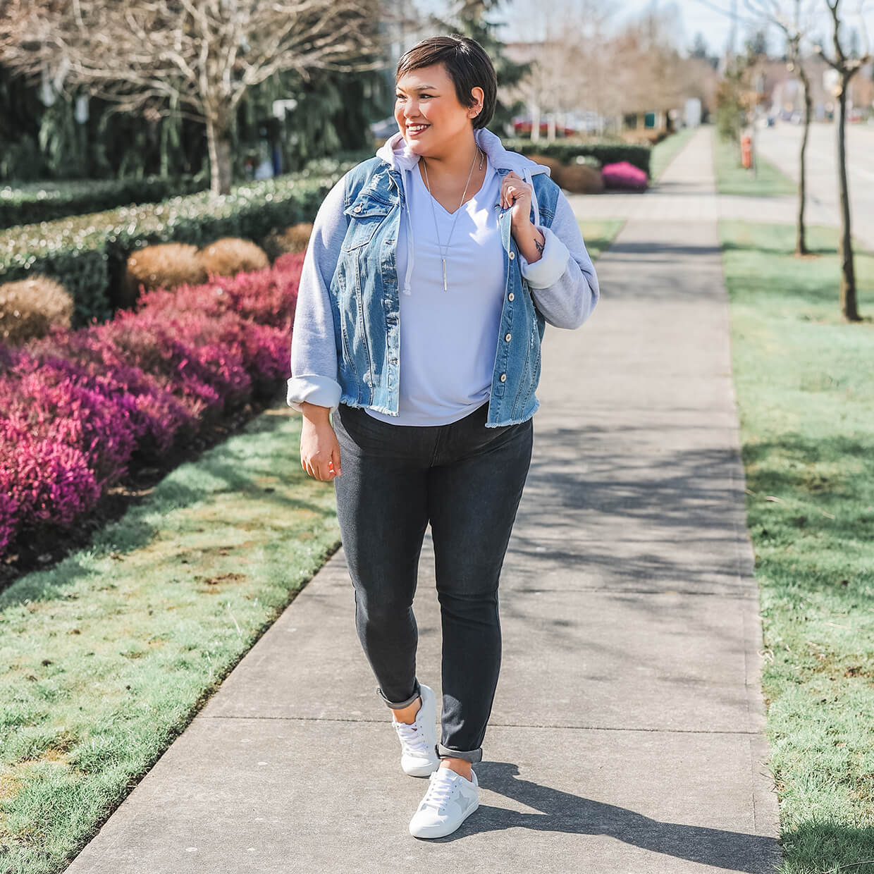 Hooded Denim Jacket | Silver Icing Spotlight