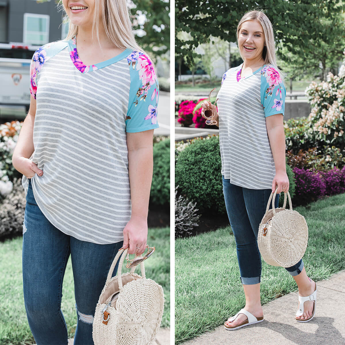 Silver Icing Name It to Win Spotlight: Floral Striped Tee