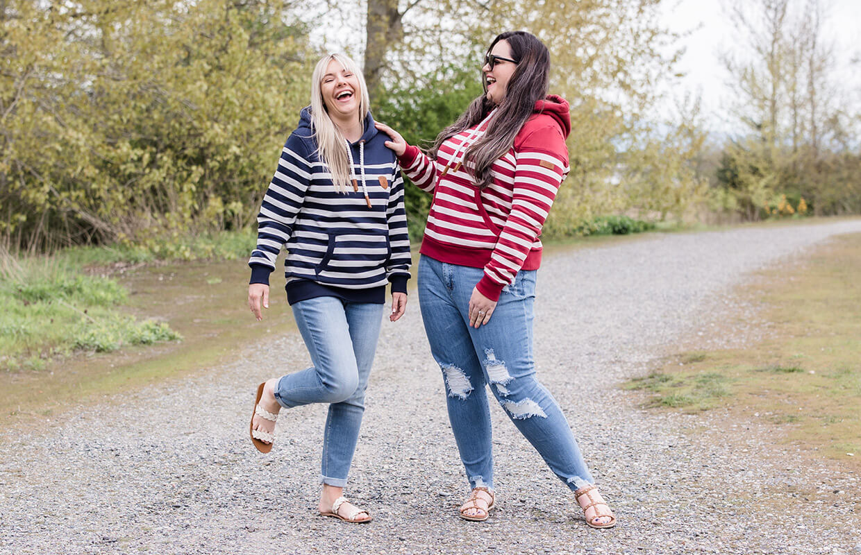 Silver Icing Caption This Spotlight: Striped Wanakome Hoodies