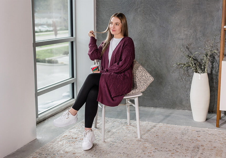 Silver Icing Name It to Win It Spotlight | Pepper &amp; Zoe Cable Knit Cardigan
