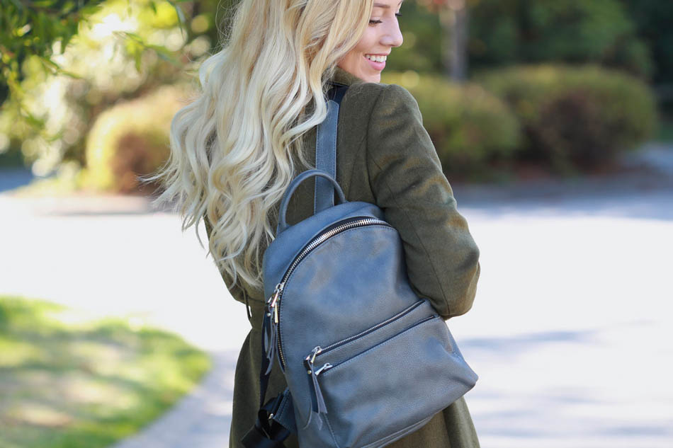 Carry On Faux Leather Backpack