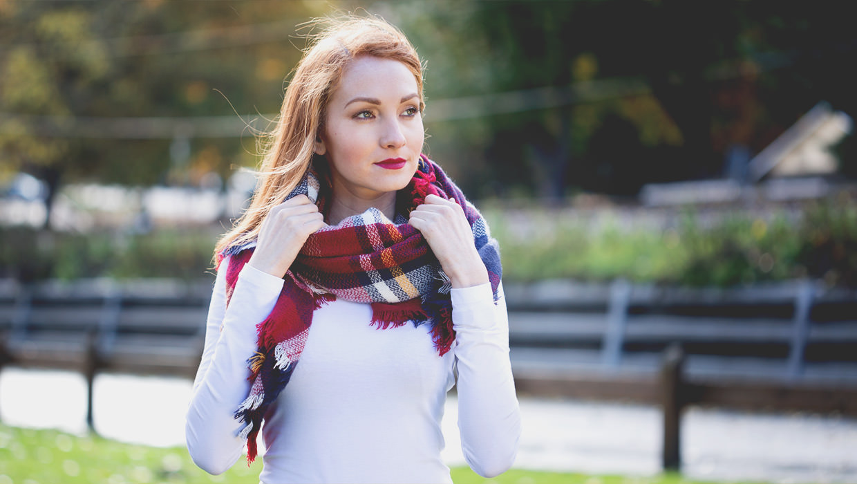 How to Wear a Blanket Scarf