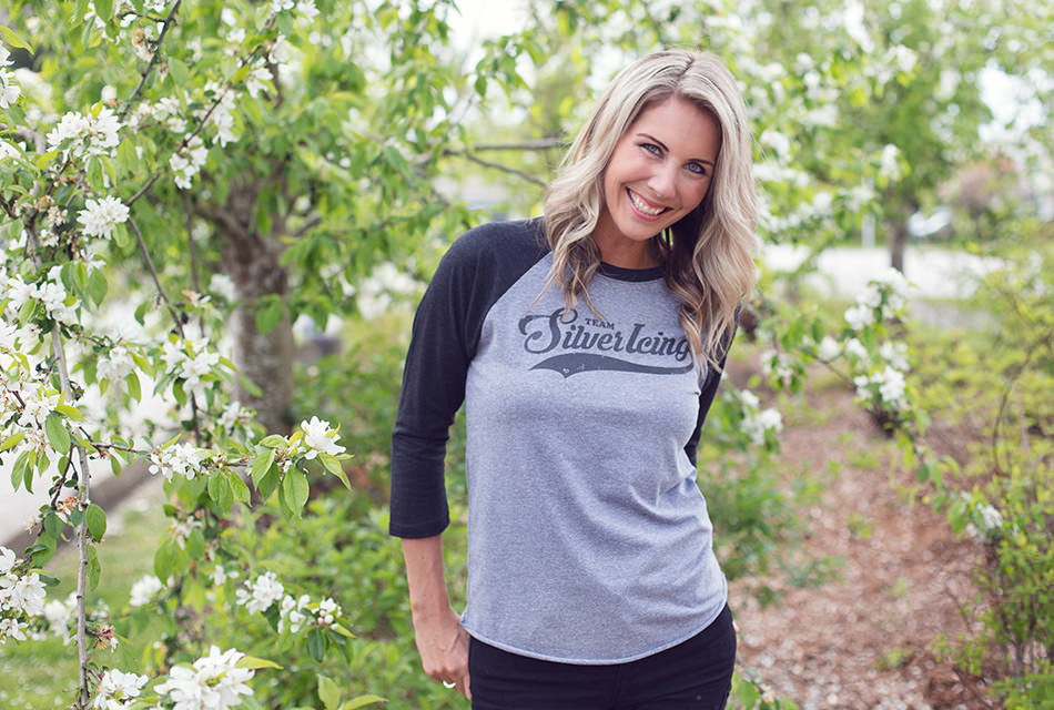 Silver Icing Baseball Tee